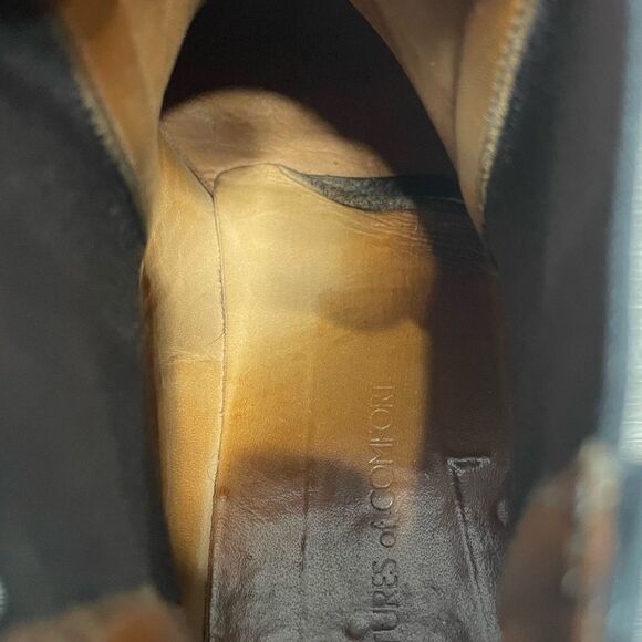 Creatures of Comfort Black Patent Leather Ankle Pull On Moto Boots - Picture 16 of 16